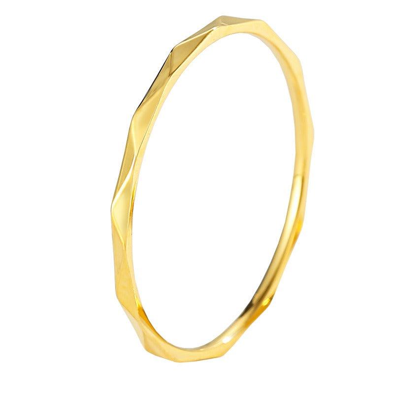 Internet Celebrity Fashion Titanium Steel Rose Gold Thin V-Shaped Ring, Non Fading Ins Food Ring Tail Ring - Frederika’s favorites 🦊