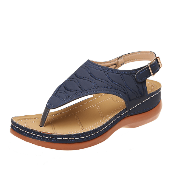 Roman Style One Word Buckle Women's Sandals 43 Large Size Sandals - Frederika’s favorites 🦊