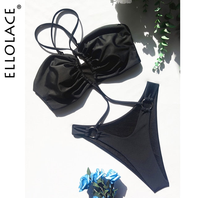 Sexy Cross Halter One Piece Swimsuit - Frederika’s favorites 🦊