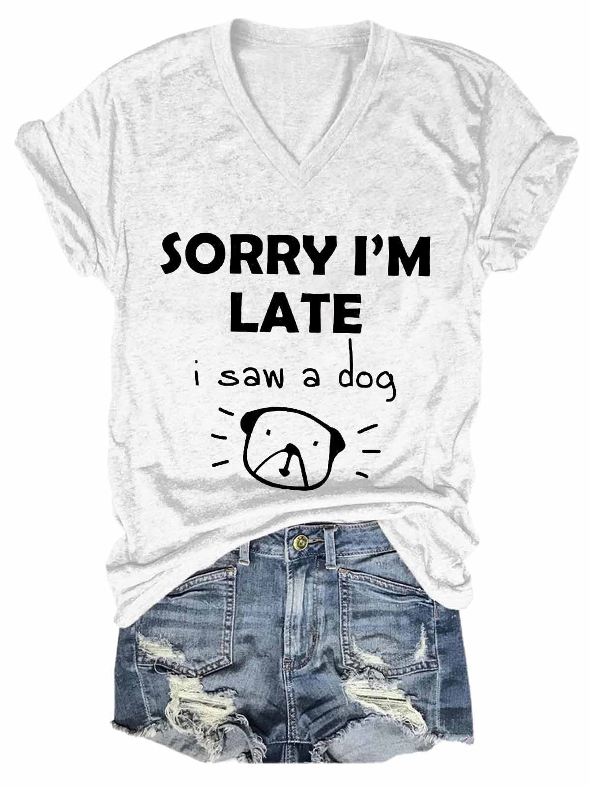 Women's Dog Statement V-Neck Tee - Frederika’s favorites 🦊