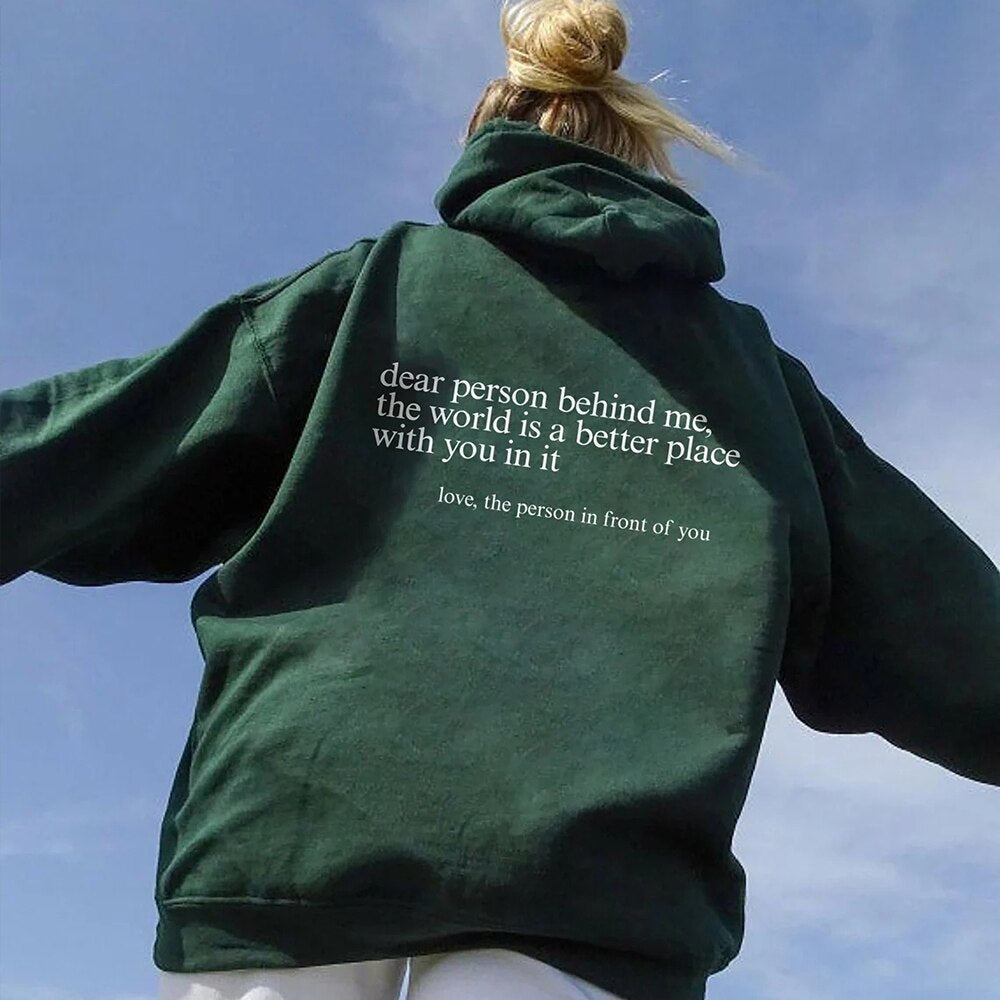 "Dear Person behind Me" Hoodie - Frederika’s favorites 🦊