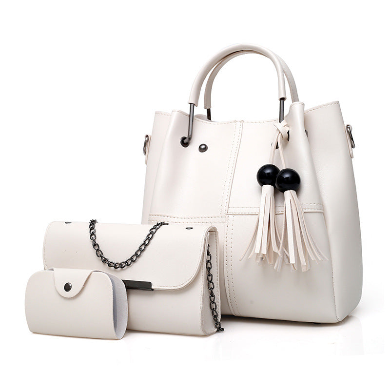 European and American fashion single shoulder Messenger bag ladies three-piece tassels mother bag - Frederika’s favorites 🦊