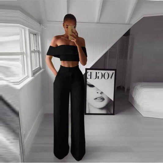 Women  Strapless  and Wide Leg Pants Sexy Two Piece Outfits - Frederika’s favorites 🦊