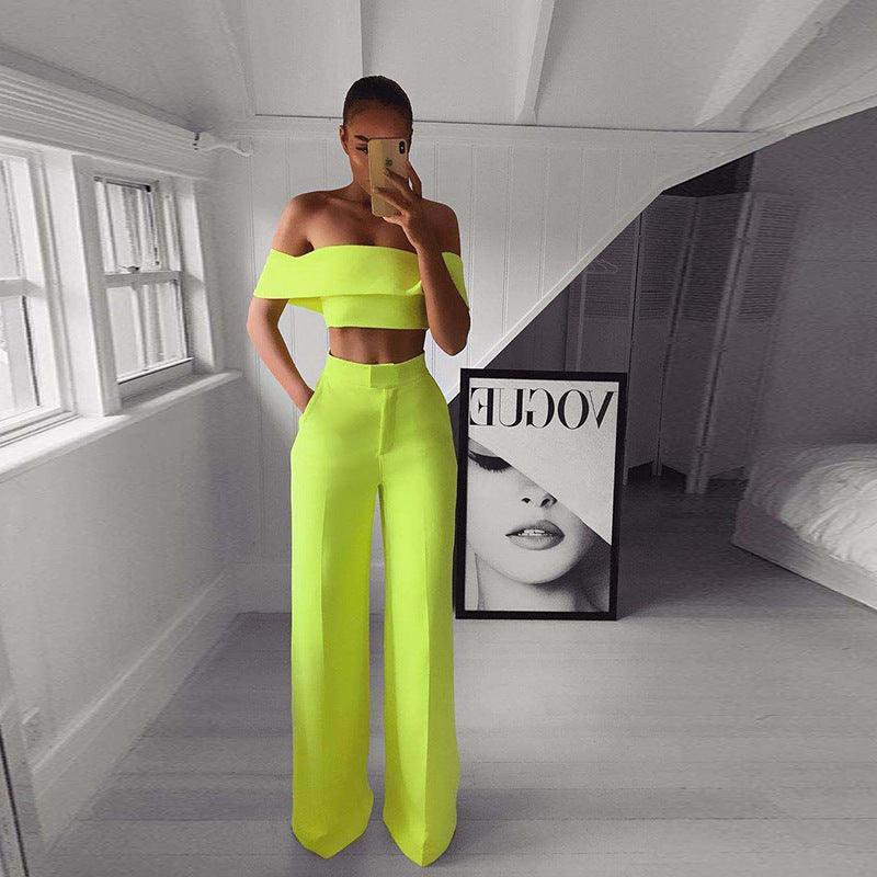 Women  Strapless  and Wide Leg Pants Sexy Two Piece Outfits - Frederika’s favorites 🦊