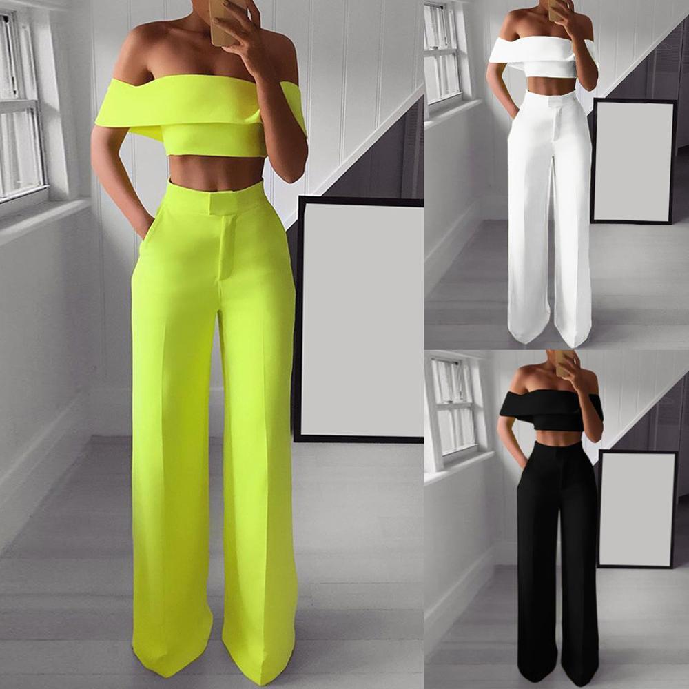 Women  Strapless  and Wide Leg Pants Sexy Two Piece Outfits - Frederika’s favorites 🦊