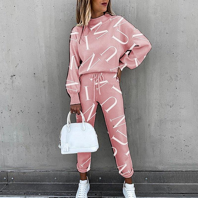 Fashion high collar casual solid color trousers two-piece suit - Frederika’s favorites 🦊