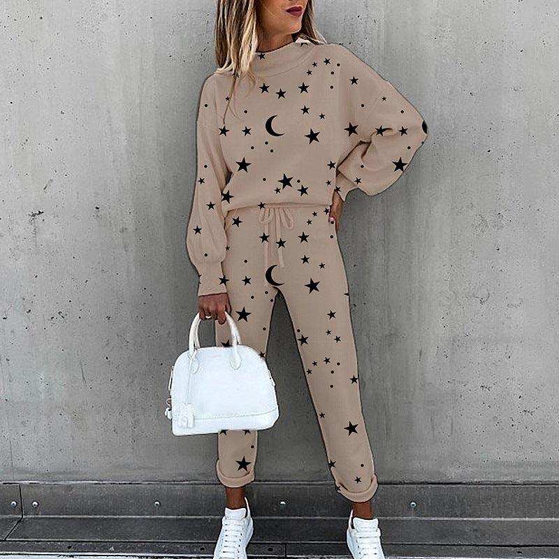 Fashion high collar casual solid color trousers two-piece suit - Frederika’s favorites 🦊