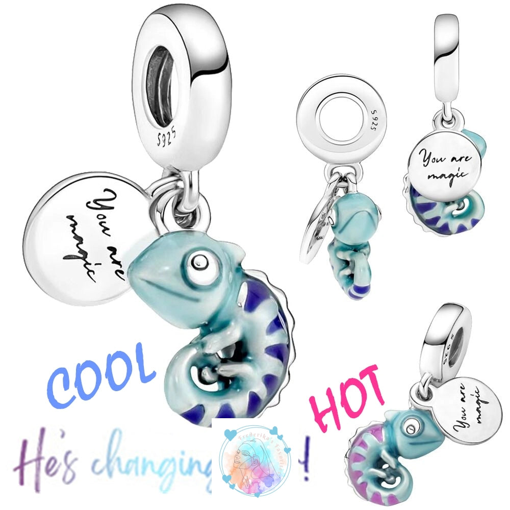 Disney Charm Bracelet with Stitch, Minnie Mouse, and Winnie Charms - 925 Sterling Silver Dangle Beads for Pendant Jewelry