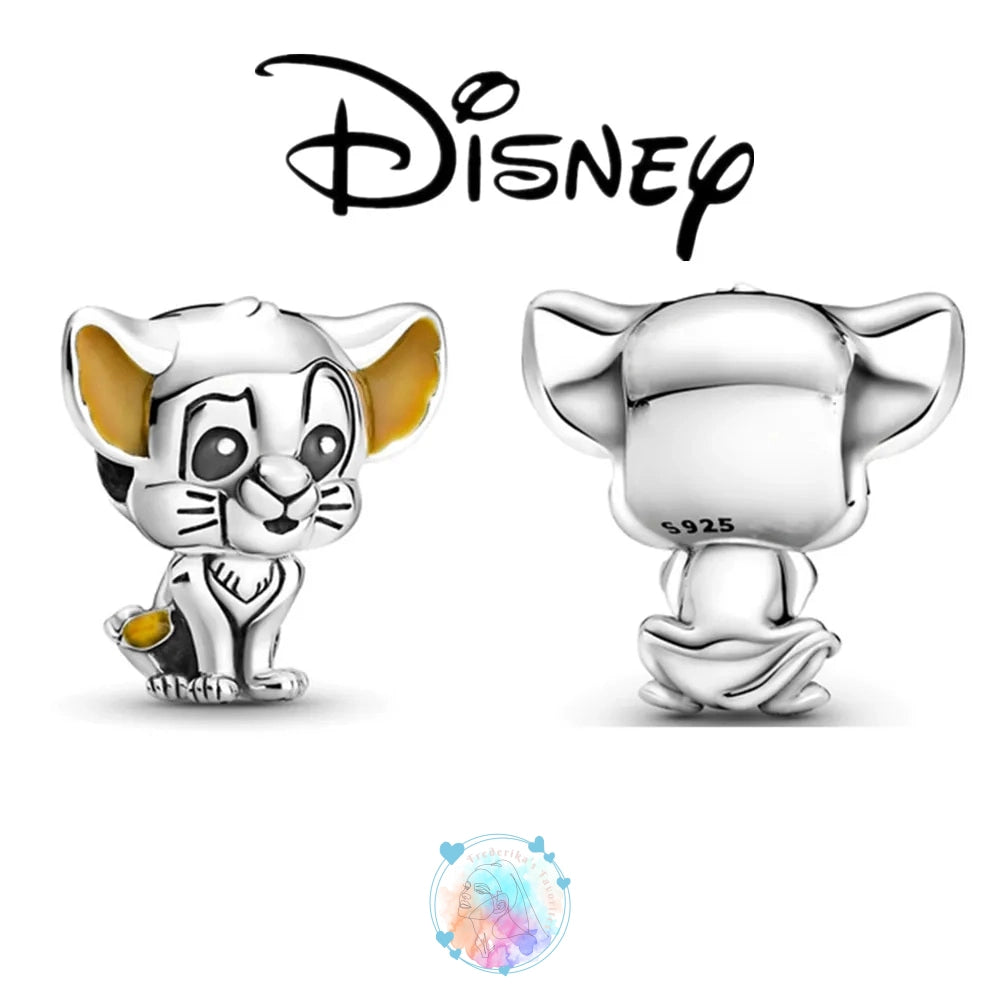 Disney Charm Bracelet with Stitch, Minnie Mouse, and Winnie Charms - 925 Sterling Silver Dangle Beads for Pendant Jewelry