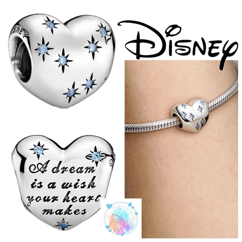 Disney Charm Bracelet with Stitch, Minnie Mouse, and Winnie Charms - 925 Sterling Silver Dangle Beads for Pendant Jewelry