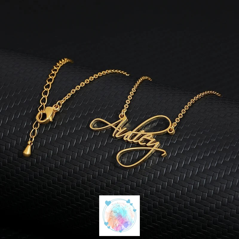 Personalized Joias Name Necklace - Stylish Stainless Steel Pendant with Custom Name for Women