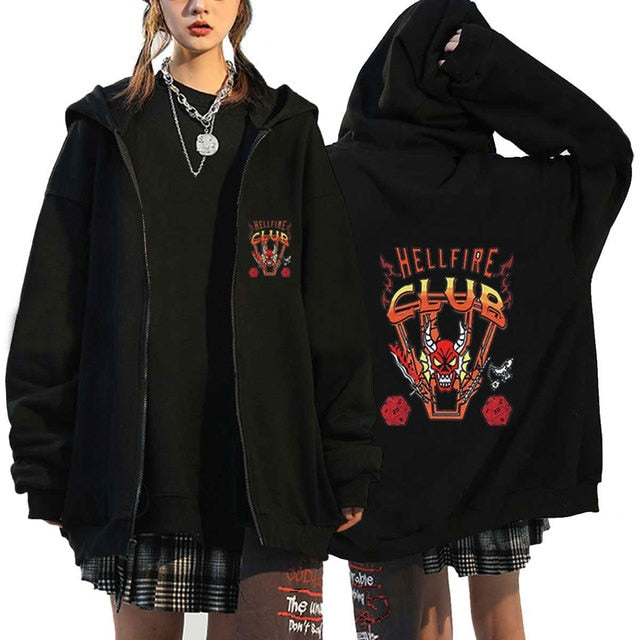 Funny Stranger Things Season 4 Zipper Hoodie - Frederika’s favorites 🦊