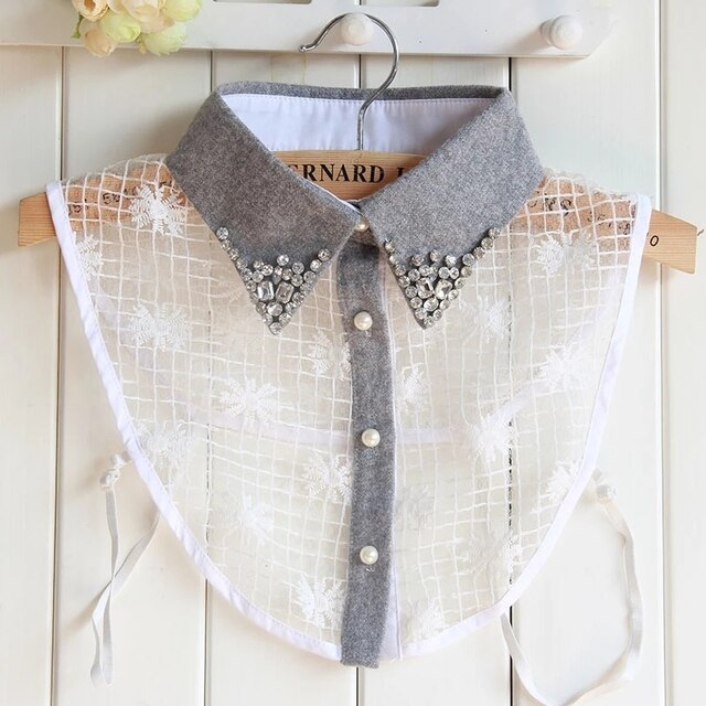 Detachable Silver Beaded Fake Collar - Frederika’s favorites 🦊