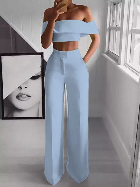 Cropped Top + Long Trousers Set - Frederika’s favorites 🦊