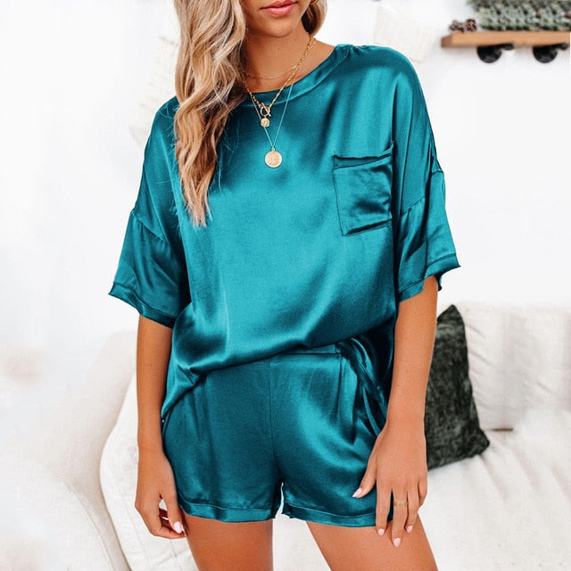 Summer Satin Pajamas Set Women - Frederika’s favorites 🦊