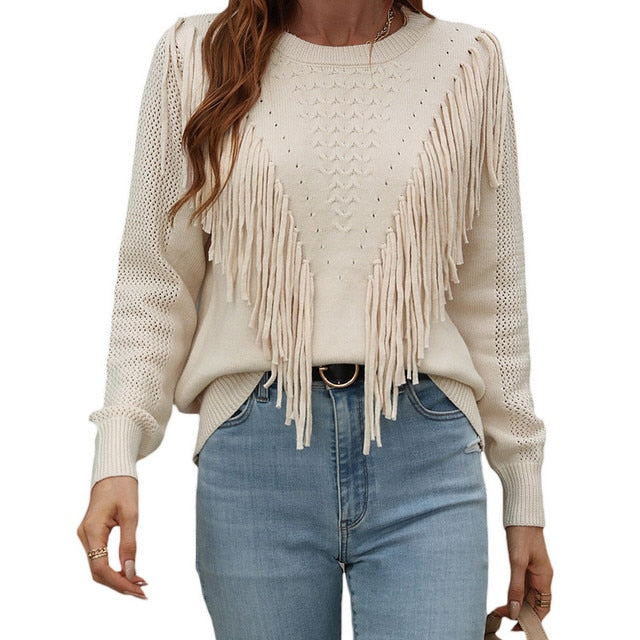 Women Tassels Autumn Sweaters - Frederika’s favorites 🦊