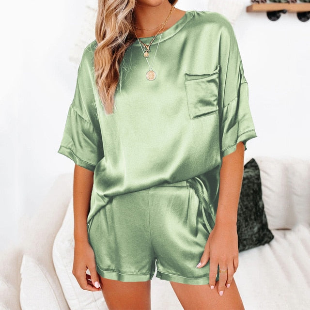 Summer Satin Pajamas Set Women - Frederika’s favorites 🦊