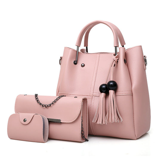 European and American fashion single shoulder Messenger bag ladies three-piece tassels mother bag - Frederika’s favorites 🦊