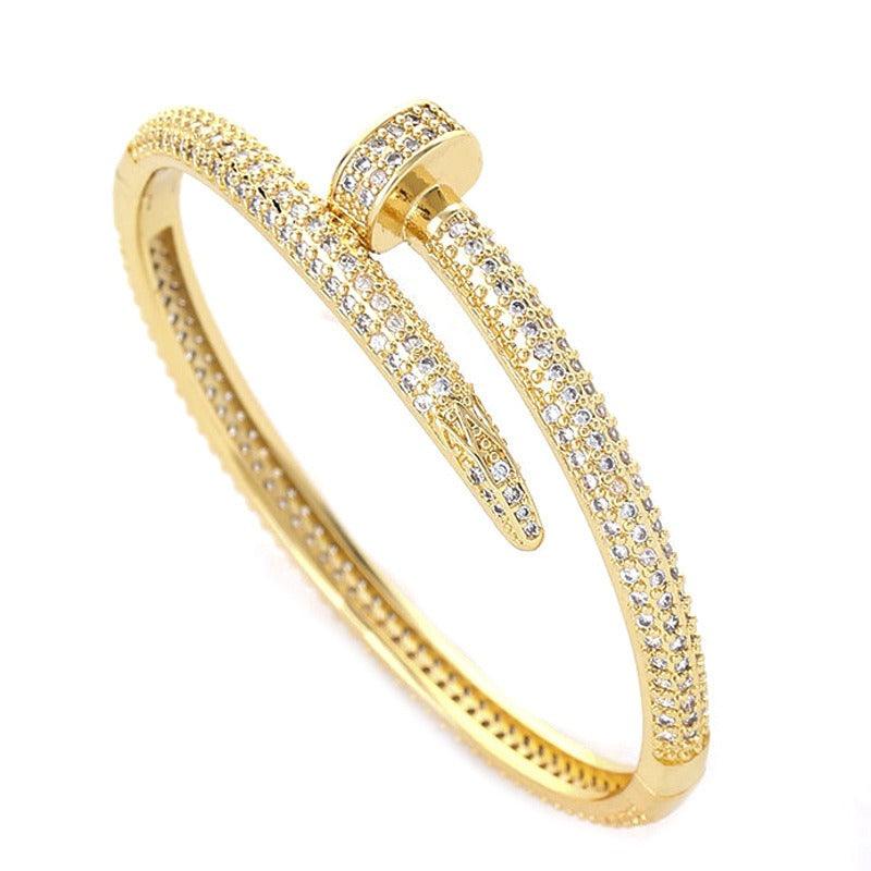 Full Sky Star Nail Copper Inlaid Zircon Couple Bracelet - Frederika’s favorites 🦊