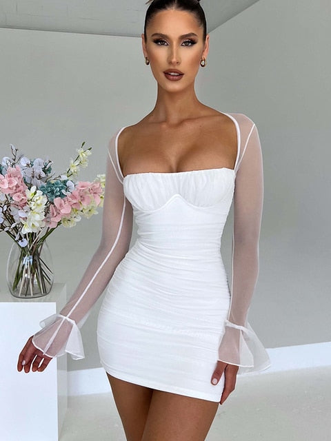Elegant Backless Sexy Mini Dress ko - Frederika’s favorites 🦊