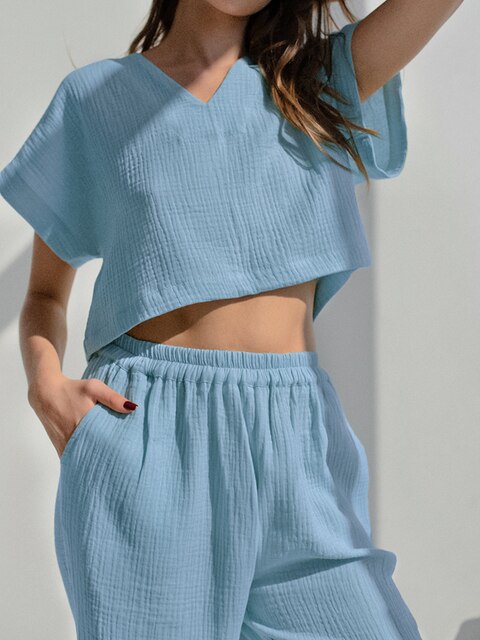 2 Piece Set Loose Pajamas for Women - Frederika’s favorites 🦊