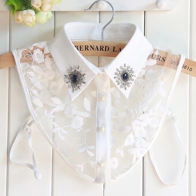 Detachable Silver Beaded Fake Collar - Frederika’s favorites 🦊