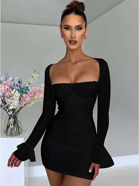 Elegant Backless Sexy Mini Dress ko - Frederika’s favorites 🦊