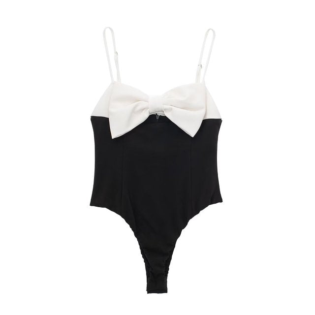 Sexy Bow Design White And Black Playsuits - Frederika’s favorites 🦊