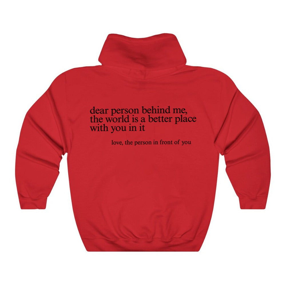 "Dear Person behind Me" Hoodie - Frederika’s favorites 🦊