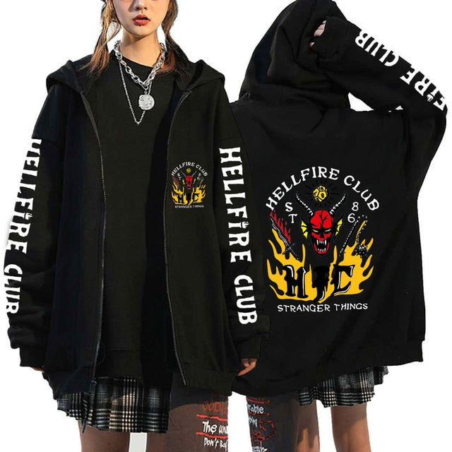 Funny Stranger Things Season 4 Zipper Hoodie - Frederika’s favorites 🦊