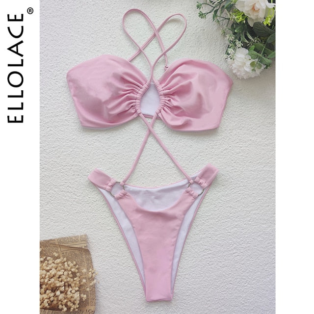 Sexy Cross Halter One Piece Swimsuit - Frederika’s favorites 🦊