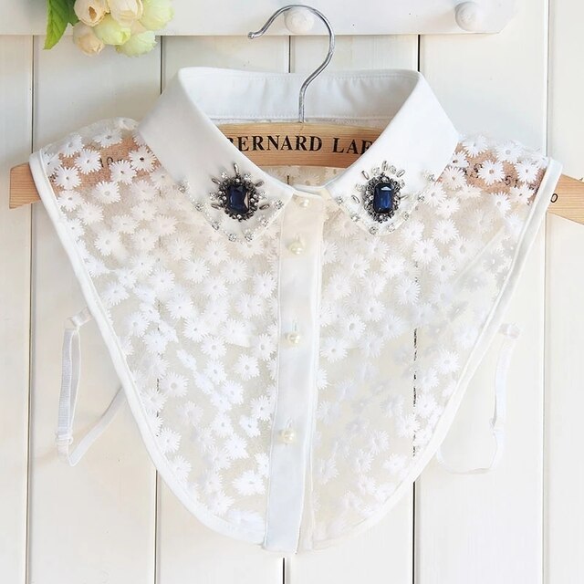 Detachable Silver Beaded Fake Collar - Frederika’s favorites 🦊