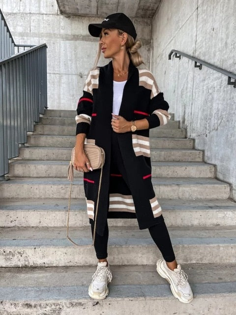 Women Stripe Sweater Casual Wear - Frederika’s favorites 🦊
