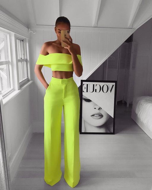 Cropped Top + Long Trousers Set - Frederika’s favorites 🦊
