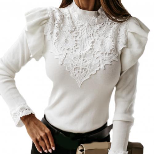 Long Sleeve Ruffle Lace Blouse - Frederika’s favorites 🦊