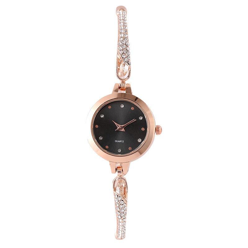 Girls' Watch Fashionable Diamond Inlaid INS. Academic Style Temperament Dial Decoration Lazy Pull Women's Bracelet Watch - Frederika’s favorites 🦊