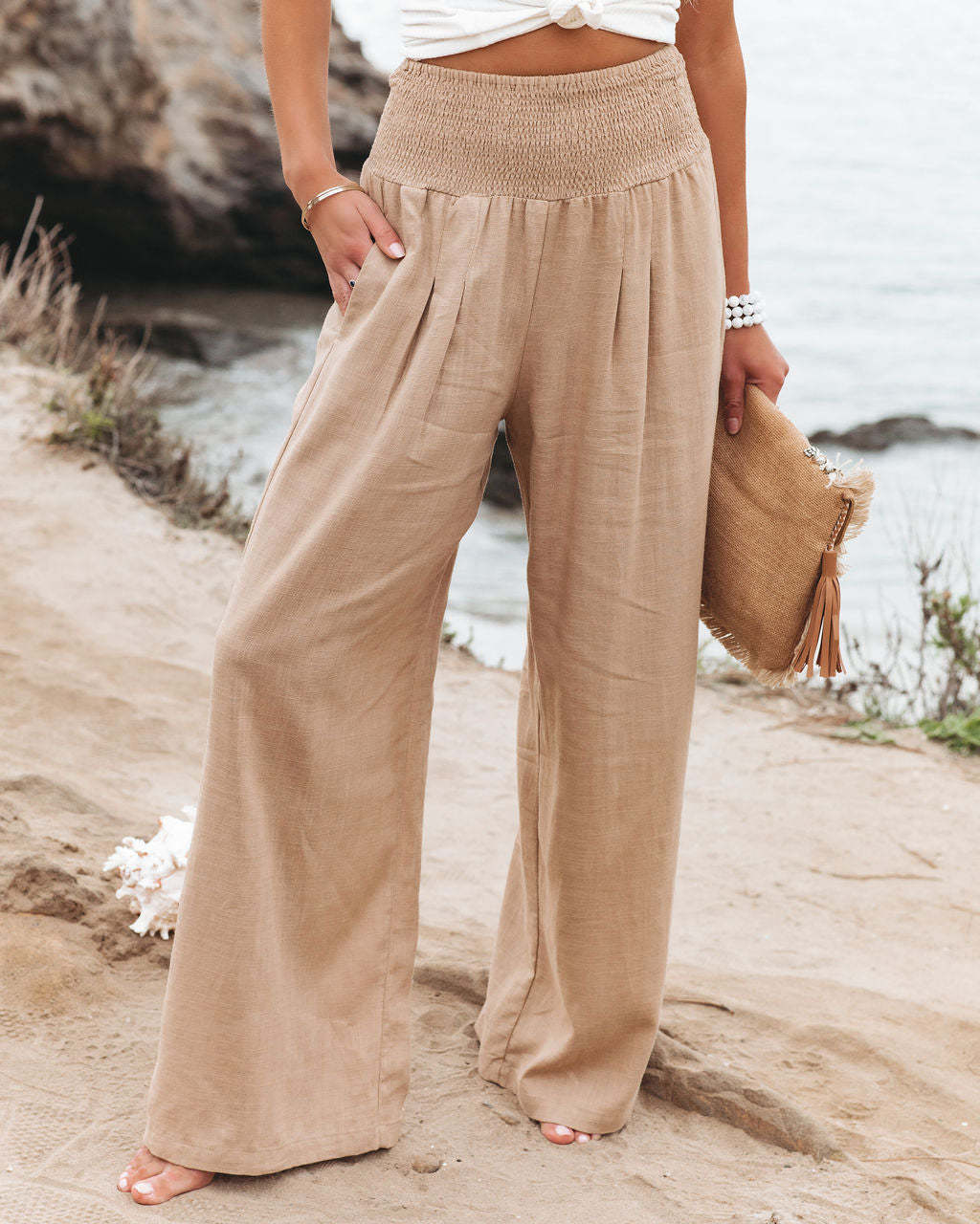Désir Linen Trousers - Pantalona Model with Pockets and Elastane Coz - Frederika’s favorites 🦊