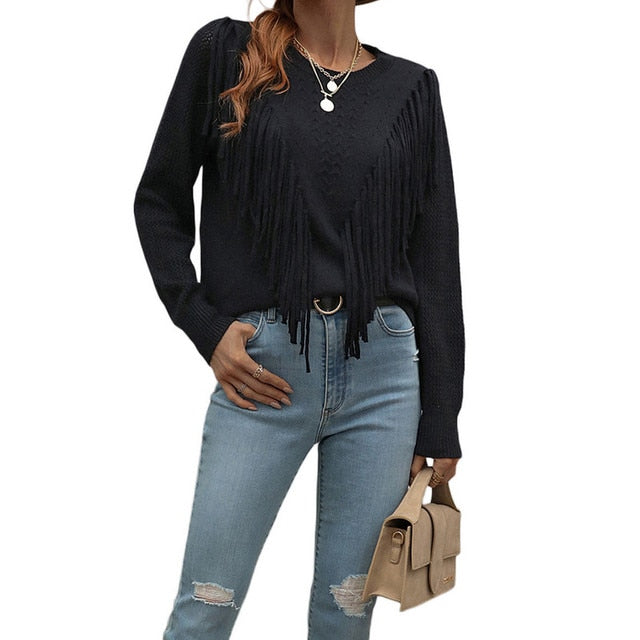 Women Tassels Autumn Sweaters - Frederika’s favorites 🦊