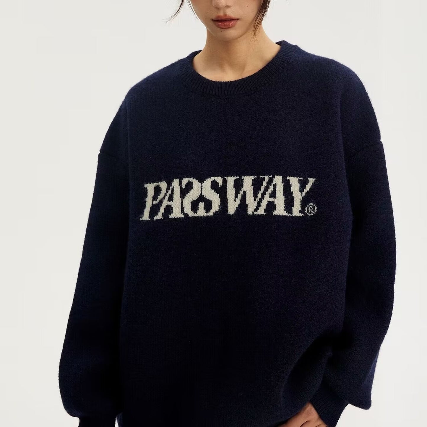 Retro long-sleeved sweater sweater women's autumn and winter new style loose lazy style casual top