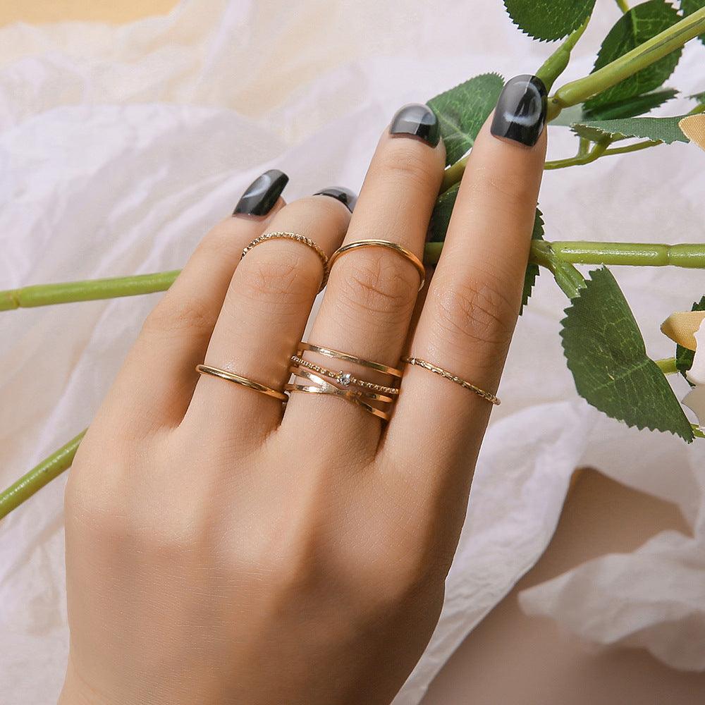 Ring Ins Cold Wind 5-piece Joint Ring Female - Frederika’s favorites 🦊