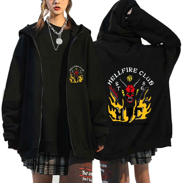 Funny Stranger Things Season 4 Zipper Hoodie - Frederika’s favorites 🦊