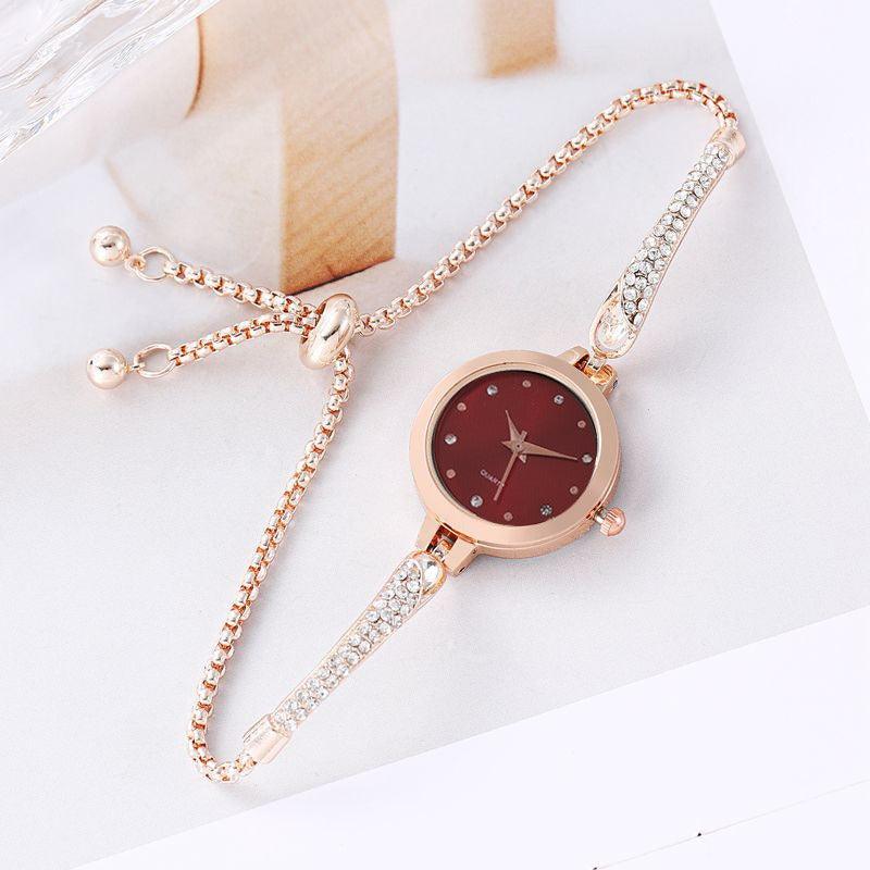 Girls' Watch Fashionable Diamond Inlaid INS. Academic Style Temperament Dial Decoration Lazy Pull Women's Bracelet Watch - Frederika’s favorites 🦊