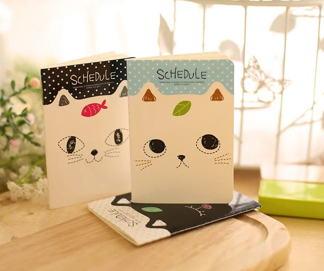 Cute cat mini notebook Stitching Binding note book Portable planner memo stationery office accessories School supplies - Frederika’s favorites 🦊