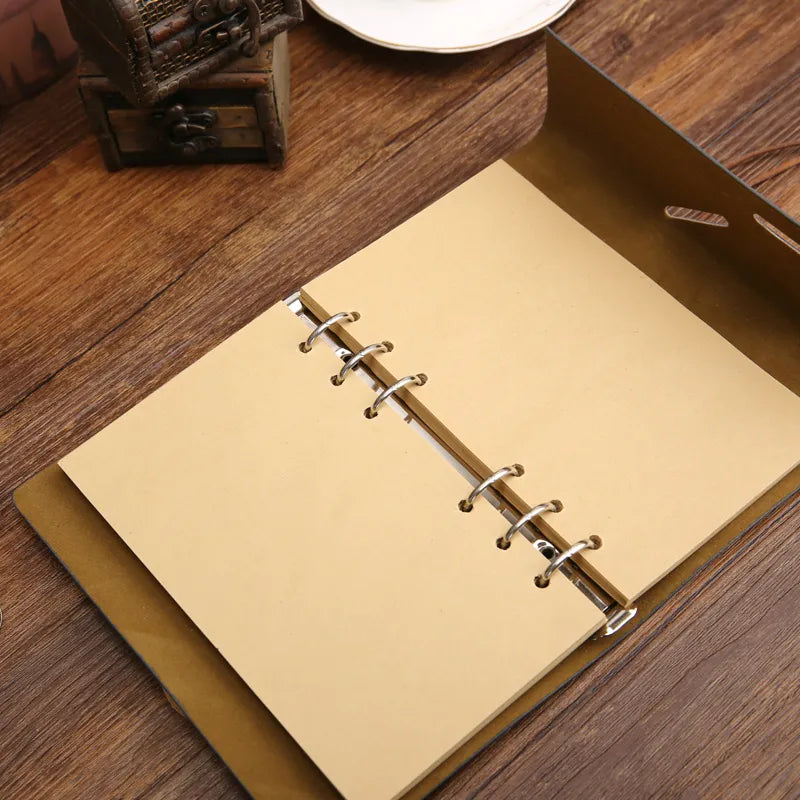 Retro Spiral Notebook Diary Notepad Vintage Pirate Anchors PU Leather Note Book Replaceable Stationery Gift Traveler Journal - Frederika’s favorites 🦊