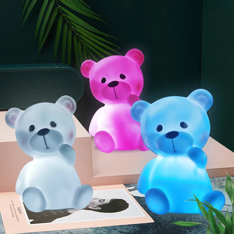 Christmas Toys Gifts Creative Carton Bear Dinosaur Unicorn Lamp Baby Child Bedroom Sleeping Night Lamp for Birthday New Year - Frederika’s favorites 🦊
