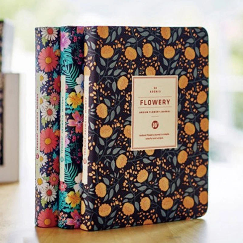 New Arrival Cute PU Leather Floral Flower Schedule Book Diary Weekly Planner Notebook School Office Supplies Kawaii Stationery - Frederika’s favorites 🦊