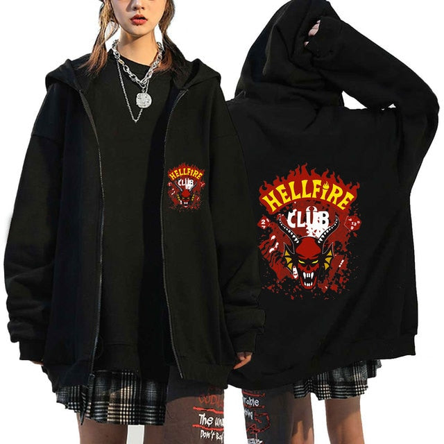 Funny Stranger Things Season 4 Zipper Hoodie - Frederika’s favorites 🦊