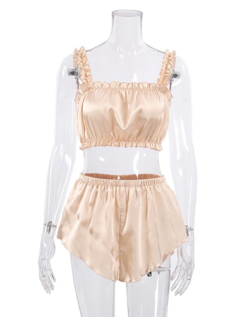 Restve 2 Pieces Set Ruffle Spaghetti Strap - Frederika’s favorites 🦊