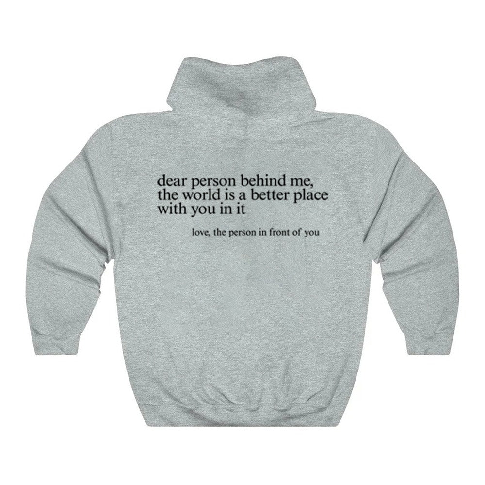 "Dear Person behind Me" Hoodie - Frederika’s favorites 🦊