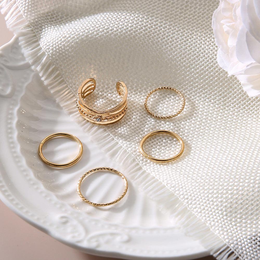 Ring Ins Cold Wind 5-piece Joint Ring Female - Frederika’s favorites 🦊